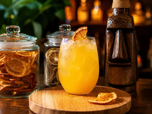 A bright citrus cocktail