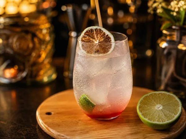 A chilled citrus cocktail