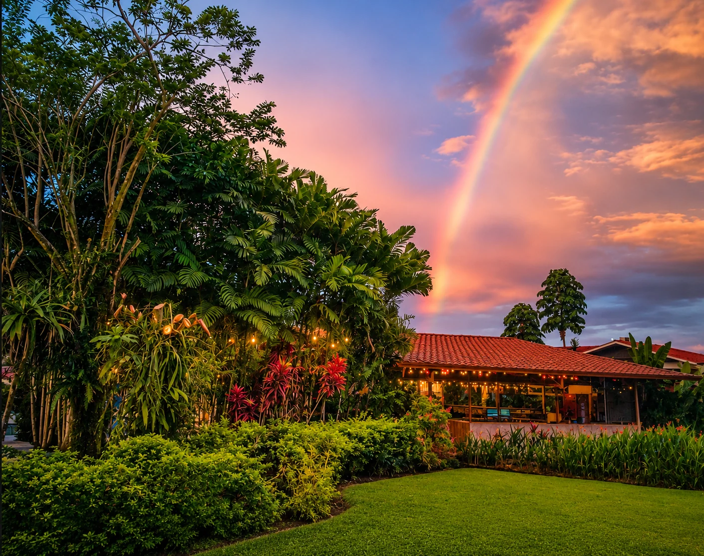Golden Hour at Arenal Backpackers Resort